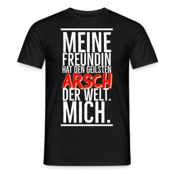 Lustiges Sprüche Beziehung T-Shirt Freund Geschenk - Männer T-Shirt - Schwarz - Vorne - AI Model Male 178 light (178cm)