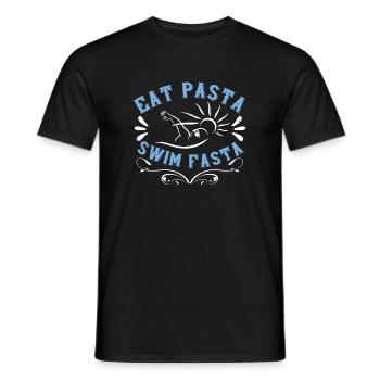 Swimming water saying swimmer - Men's T-Shirt - black - Front - AI Model Male 178 light (178cm)