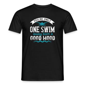 Swim Swim Swimmer - Men's T-Shirt - black - Front - AI Model Male 178 light (178cm)