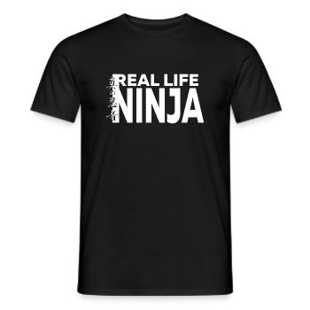 Real Life Ninja Shirt - Men's T-Shirt - black - Front - AI Model Male 178 light (178cm)