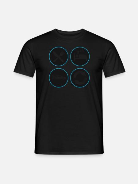 Essen - Schlafen - Autofahren - Männer T-Shirt - Schwarz