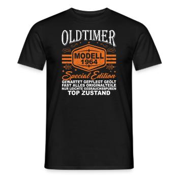 Vintage model 1964 56th birthday - Men's T-Shirt - black - Front - AI Model Male 178 light (178cm)