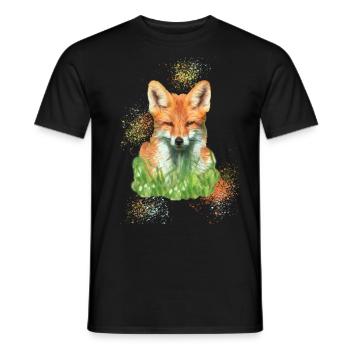 magnifique renard - T-shirt homme - noir - Devant - AI Model Male 178 light (178cm)