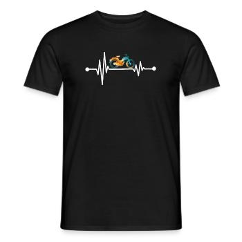Mofa Moped Herzschlag - T-shirt homme - noir - Devant - AI Model Male 178 light (178cm)