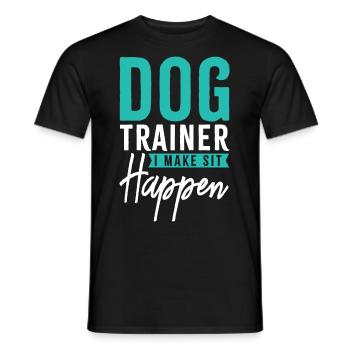 Conception de dressage de chiens pour dresseurs de chiens Perfect S - T-shirt homme - noir - Devant - AI Model Male 178 light (178cm)