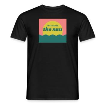 Here comes the sun - Männer T-Shirt - Schwarz - Vorne - AI Model Male 178 light (178cm)