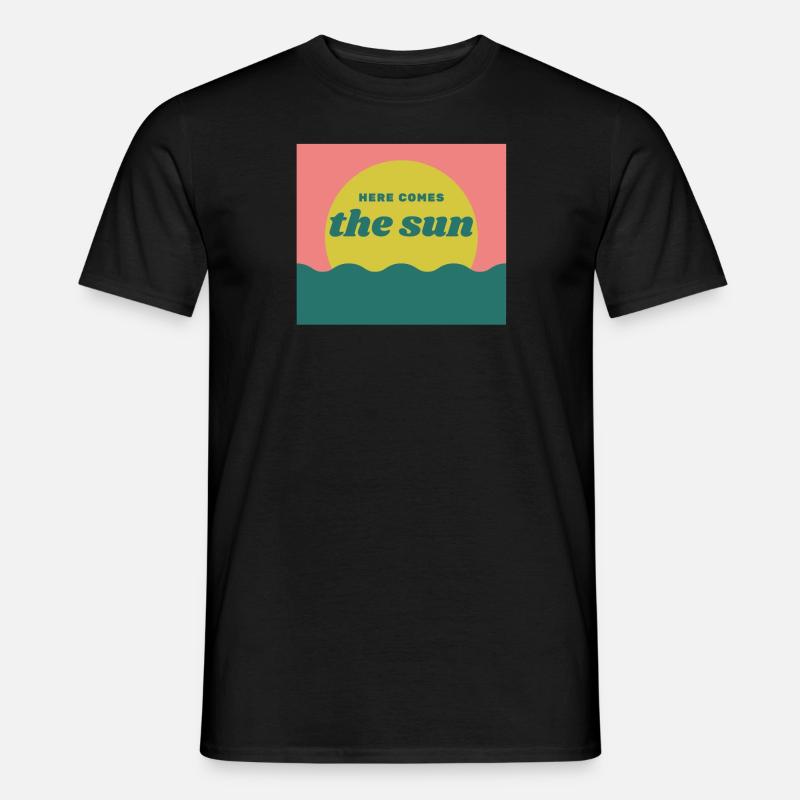 Here comes the sun - Männer T-Shirt - Schwarz