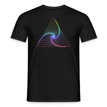 triangle rainbow - Men's T-Shirt - black - Front - AI Model Male 178 light (178cm)