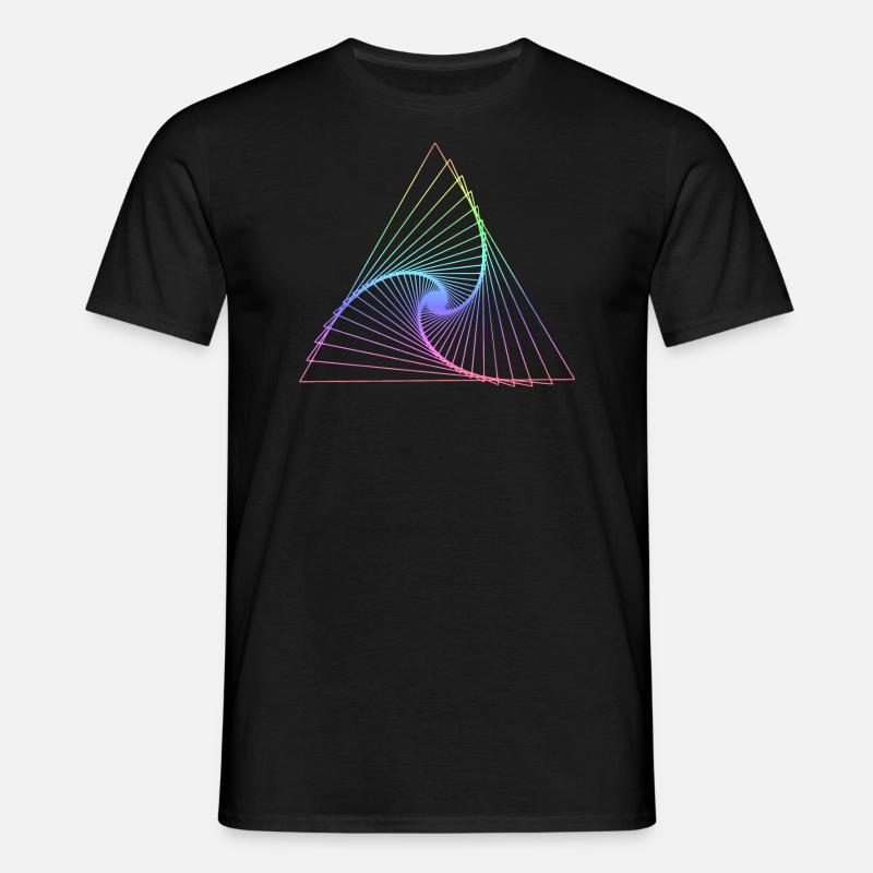 Dreieck Regenbogen - Männer T-Shirt - Schwarz