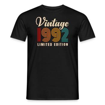millésime 1992 - T-shirt homme - noir - Devant - AI Model Male 178 light (178cm)