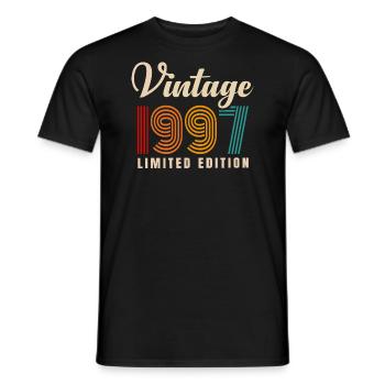 millésime 1997 - T-shirt homme - noir - Devant - AI Model Male 178 light (178cm)