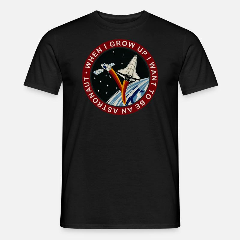 NASA Wenn Ich Groß Bin Werde Ich Astronaut Spruch - Männer T-Shirt - Schwarz