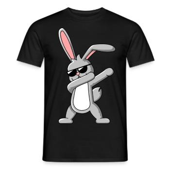 Dabbing Rabbit - Drôle de dab dance Easter Design - T-shirt homme - noir - Devant - AI Model Male 178 light (178cm)
