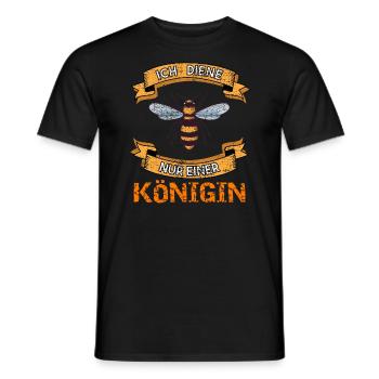Ich diene nur einer Königin - Bienen Imker Honig - Männer T-Shirt - Schwarz - Vorne - AI Model Male 178 light (178cm)
