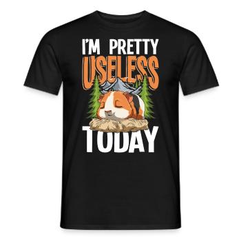 I'm Pretty Useless Today Meerschweinchen - Männer T-Shirt - Schwarz - Vorne - AI Model Male 178 light (178cm)