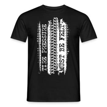 wheel profile track tire pressure cyclist funny funny - Men's T-Shirt - black - Front - AI Model Male 178 light (178cm)