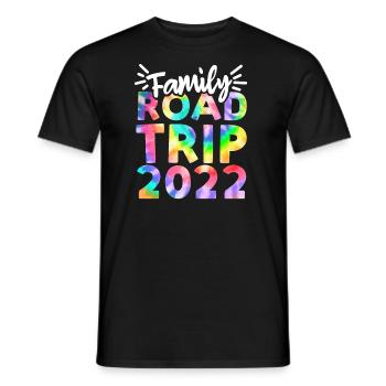 Familienausflug 2022 Autofahrt - Männer T-Shirt - Schwarz - Vorne - AI Model Male 178 light (178cm)