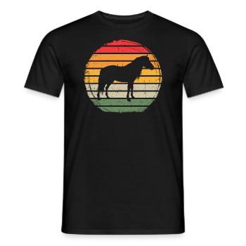 Horse Vintage - Men's T-Shirt - black - Front - AI Model Male 178 light (178cm)