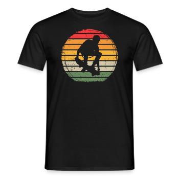 Skateboard Vintage - Men's T-Shirt - black - Front - AI Model Male 178 light (178cm)