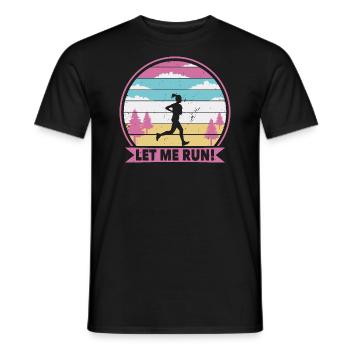 Jogger let me run - Men's T-Shirt - black - Front - AI Model Male 178 light (178cm)