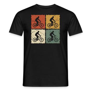 Cyclist Vintage - Men's T-Shirt - black - Front - AI Model Male 178 light (178cm)