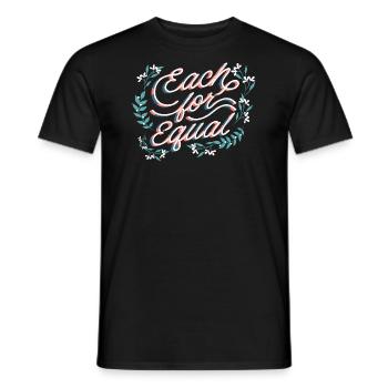 Jedes für das Gleiche Jedes für das Gleiche Gesche - Männer T-Shirt - Schwarz - Vorne - AI Model Male 178 light (178cm)