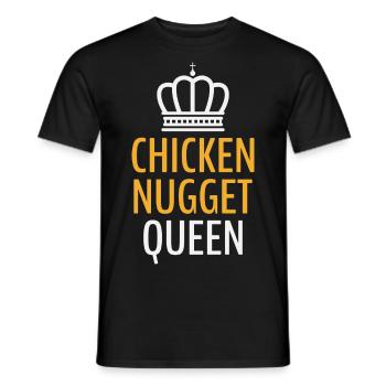 Chicken Nuggets Queen Fast Food birthday Funny - Men's T-Shirt - black - Front - AI Model Male 178 light (178cm)