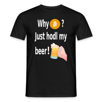 Beertcoin Hodler shirt - Männer T-Shirt - Schwarz - Vorne - AI Model Male 178 light (178cm)