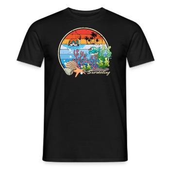 Snorkeling schnorcheln Urlaub Strand Meer Tauchen - Männer T-Shirt - Schwarz - Vorne - AI Model Male 178 light (178cm)