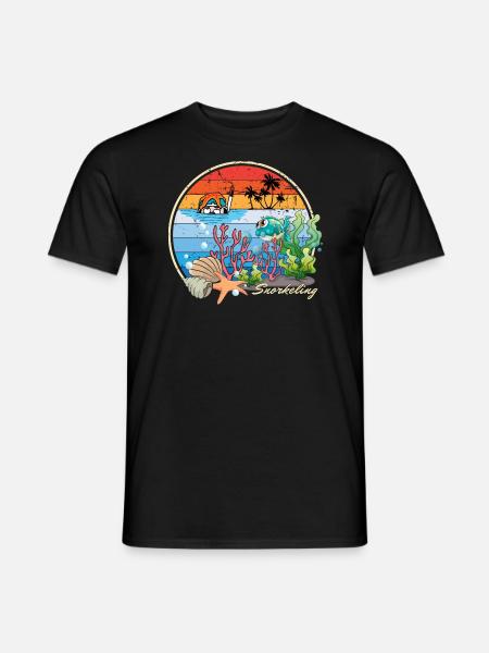 Snorkeling schnorcheln Urlaub Strand Meer Tauchen - Männer T-Shirt - Schwarz