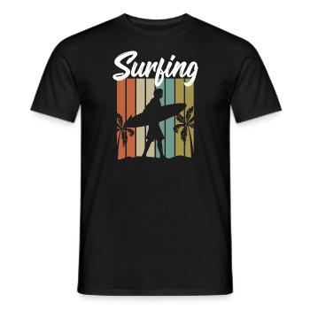 Surf Style - Surfing Sport - Männer T-Shirt - Schwarz - Vorne - AI Model Male 178 light (178cm)
