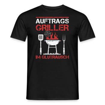 Auftragsgriller BBQ Grill Grillmeister Grillparty - Männer T-Shirt - Schwarz - Vorne - AI Model Male 178 light (178cm)