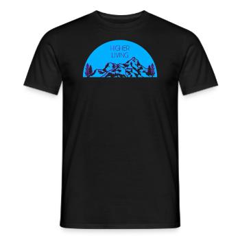 Higher Living Mountain Kid Mountain Life Alps - Men's T-Shirt - black - Front - AI Model Male 178 light (178cm)