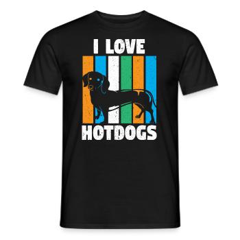 Dog Dog Lover Dog Owner Dog Lover - Men's T-Shirt - black - Front - AI Model Male 178 light (178cm)