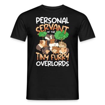Personal Servant Of The Tiny Furry Overlords - Männer T-Shirt - Schwarz - Vorne - AI Model Male 178 light (178cm)