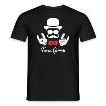 Team Groom Groom Groom Bachelor Party Wedding JGA - Men's T-Shirt - black - Front - AI Model Male 178 light (178cm)