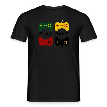 play game - T-shirt homme - noir - Devant - AI Model Male 178 light (178cm)