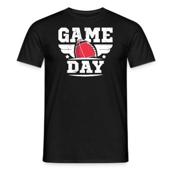 Game Day Football Season Funny Men Women Team - T-shirt homme - noir - Devant - AI Model Male 178 light (178cm)