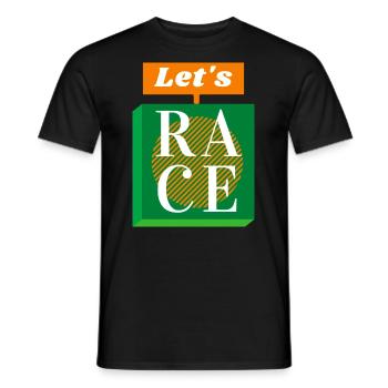 Das Rennen - Männer T-Shirt - Schwarz - Vorne - AI Model Male 178 light (178cm)