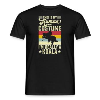 Koala Girl Koala Bear Girl Australie Cadeau - T-shirt homme - noir - Devant - AI Model Male 178 light (178cm)