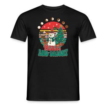 Noël groovy - T-shirt homme - noir - Devant - AI Model Male 178 light (178cm)