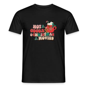 Motif de Noël rétro - T-shirt homme - noir - Devant - AI Model Male 178 light (178cm)