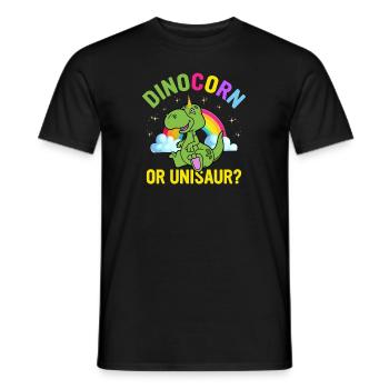 Funny Cute Dinosaur Unicorn - Dinocorn ou unisaure - T-shirt homme - noir - Devant - AI Model Male 178 light (178cm)