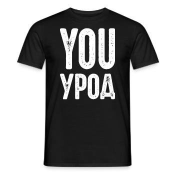 You Freak! Saying in Russian Russak Russia - Men's T-Shirt - black - Front - AI Model Male 178 light (178cm)