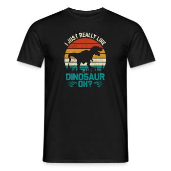 I just really Like Dinosaur ok - Dinosaures - T-shirt homme - noir - Devant - AI Model Male 178 light (178cm)