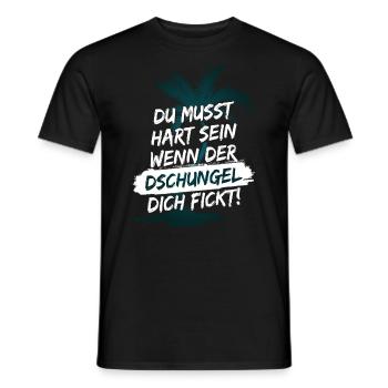 Du musst hart sein, wenn der Dschungel dich fickt! - Männer T-Shirt - Schwarz - Vorne - AI Model Male 178 light (178cm)