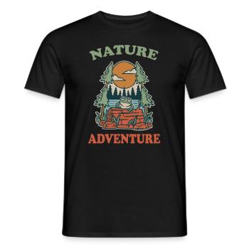 Nature Aventure Montagnes Camping Nature Lover Chemise - T-shirt homme - noir - Devant - AI Model Male 178 light (178cm)