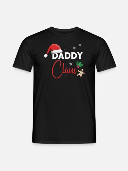 Daddy Clause Awesome Christmas Couples T-Shirt - Mænd T-shirt - sort