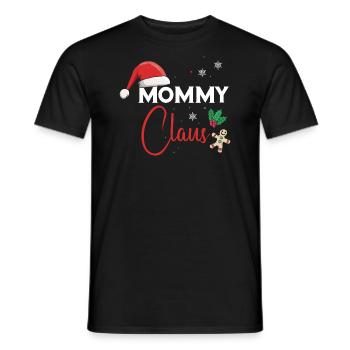 Mommy Clause Awesome Christmas Couples T-Shirt - Men's T-Shirt - black - Front - AI Model Male 178 light (178cm)