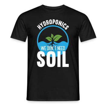 Hydroponics Indoor Gardening Horticulture - Men's T-Shirt - black - Front - AI Model Male 178 light (178cm)